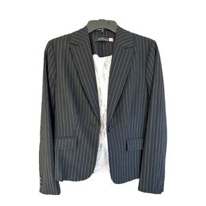 CITY UNLTD, NWOT, WOMENS BLACK, PIN STRIPE BLAZER. SIZE 8